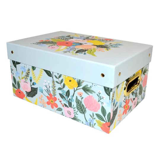 Small Blue Wild Garden Decorative Box By Ashland Michaels